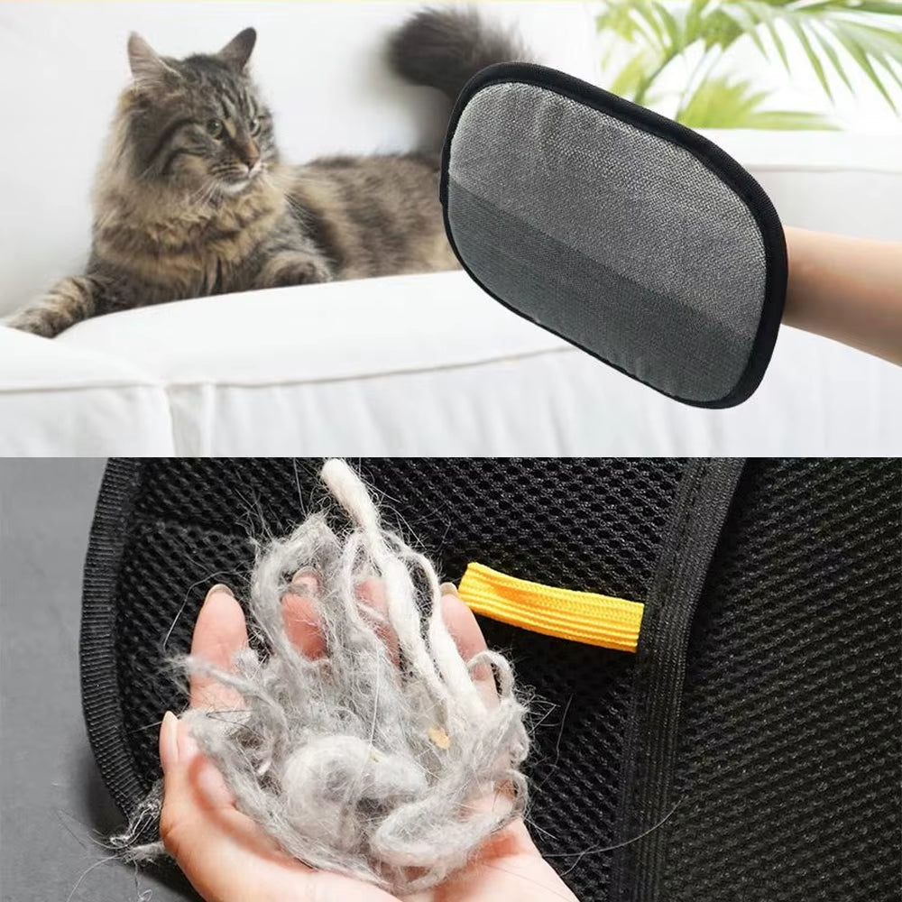 New Pet Grooming Gloves Static Dedusting Brush Pet Hair Remover Brush Removing Dog Cat Hair from Sofa Carpet Clothes